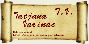 Tatjana Varinac vizit kartica